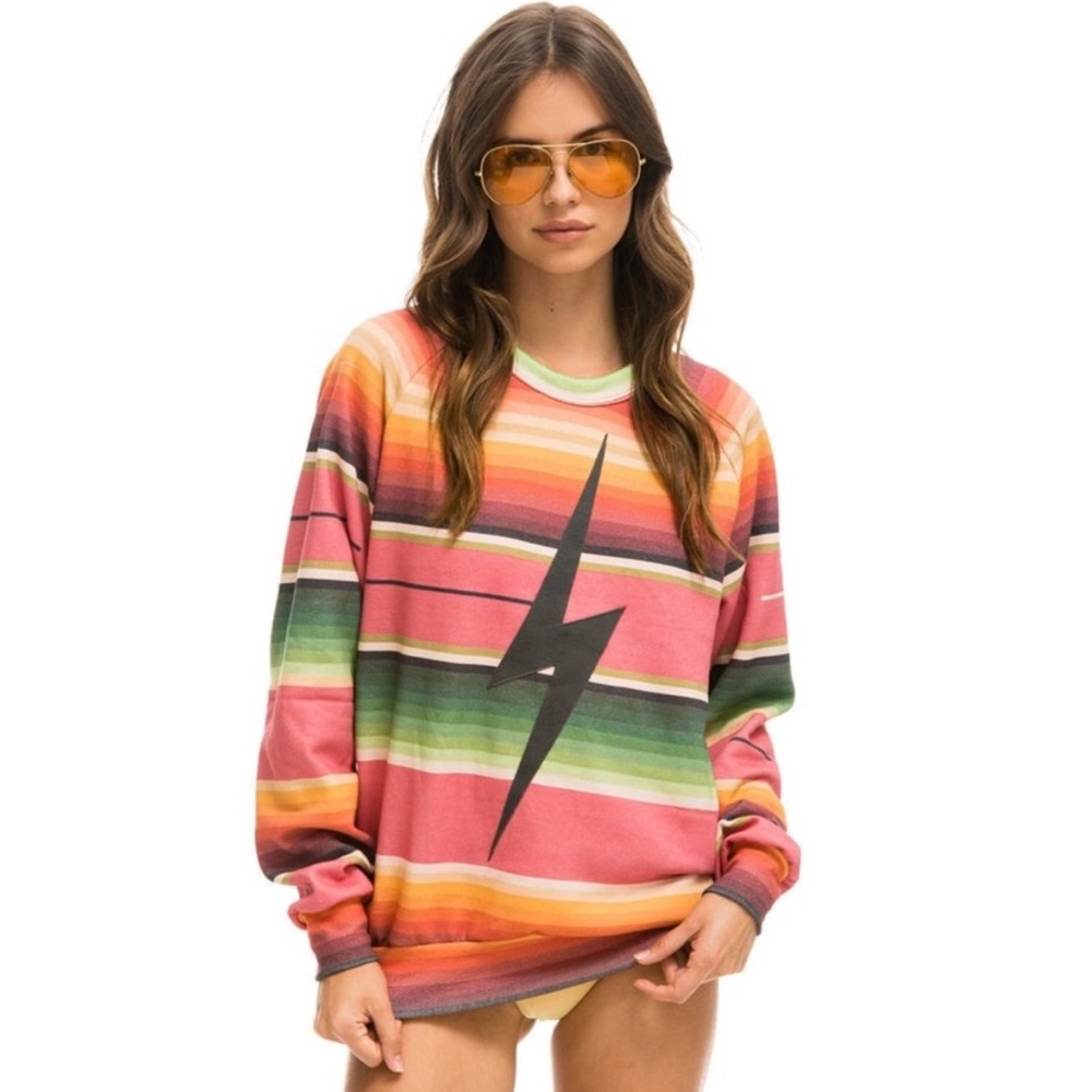 Aviator Nation Tulum bolt stitch Sweatshirt size small